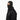 Side profile of black Barts elastic storm hood showing fit and perforated nose section