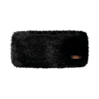 Black faux fur headband with Barts label