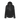 Black Mammut Stoney HS Thermo hooded ski jacket front view with orange zipper pull and chest pockets