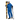 Skier in blue Mammut Stoney HS Thermo jacket holding Kastle skis against white background
