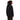Back view of black Mammut hooded jacket with white logo text below hood seam