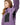 Purple and black Mammut hooded jacket women's open underarm ventilation zipper pose