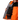 Open view of orange Mammut ski jacket interior with grey lining and chest pocket