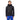 Front view of black Mammut Eiger Nordwand jacket over blue pants