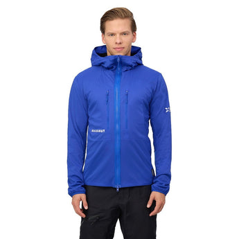 Mammut Eiger Nordwand IN Flex Air hooded jacket men blue front view