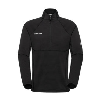 Mammut Taiss ML Half Zip Pull Men black ribbed long sleeve pullover with stand-up collar