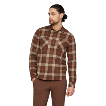 Mammut Alvra men's long sleeve plaid shirt with chest pockets