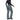 Grey Mammut Stoney HS Thermo ski pants rear view on model showing thigh pocket and ankle mesh