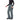 Grey Mammut Stoney HS Thermo ski pants side view on model with hip patch and grid-patterned ankles