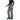 Grey Mammut Stoney HS Thermo ski pants side view on model with hip patch and grid-patterned ankles