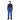 Male model wearing royal blue Mammut Eiger Nordwand Pro HS ski pants with suspenders