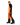 Mammut Eiger Free Pro HS bib ski pants in orange and black on male model