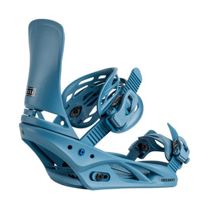 Burton Women's Lexa Re-Flex blue snowboard binding with multi-strap system and contoured highback
