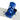 Blue Burton Mission Re Flex snowboard binding mounted on gray board angled view