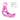 Pink Burton Step On snowboard binding three-quarter angle feature slider