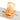 Peach colored Burton Step On snowboard binding mounted on white board