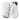 Pair of white Hestra Fall Line Mitts with black cuffs and logo patches