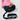 Interior view of pink Hestra Fall Line Mitt with size tag and lining