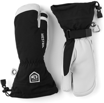 Army Leather Heli Ski - 3 Finger Hestra Handschuhe, Farbe Schwarz