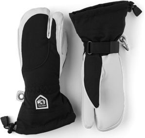 Heli Ski Female - 3 Finger Hestra Handschuhe, Farbe Schwarz