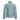 Back view of women's light blue down jacket showing horizontal stitching and logo