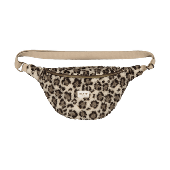 Barts Bugbane cream and brown leopard print shearling fanny pack