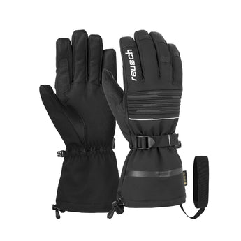 Reusch Isidro GTX black ski gloves with Gore-Tex waterproofing and textured grip