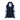 Stoeckli women's navy and gray colorblock ski jacket back view with S logo hood