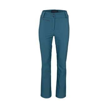 Teal women's Stoeckli Skipant Style softshell ski pants slim fit high waist