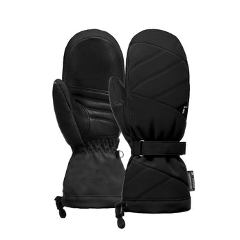 Reusch Sonja R-TEX XT black waterproof mittens with quilted back and elastic cuff