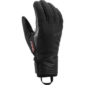 Leki Sparrow 3D women's black ski glove front view showing Trigger System logo