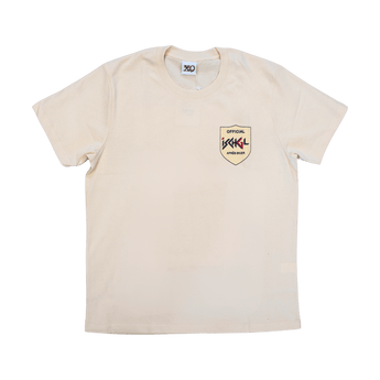 Cream XOXO Ischgl Logo T-Shirt front view with Official Après Skier chest logo