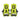 Pair of lime green DeeLuxe Force snowboard bindings with black accents