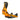 Side profile of orange and black DeeLuxe Atlas Step On snowboard binding