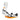 White and orange Union Atlas Step On snowboard binding side view with adjustment levers