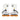 Pair of DeeLuxe Atlas Step On snowboard bindings white baseplate with orange details