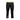 Black Ortovox Fleece Light Pants M front view showing ribbed cuffs and striped waistband