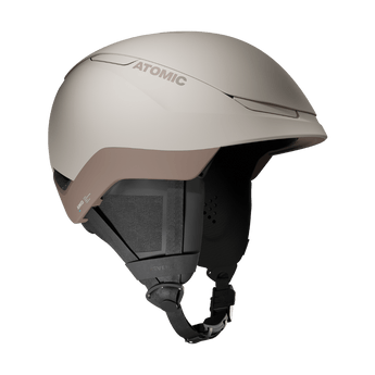 Atomic Revent GT AMID ski helmet side view matte beige brown with ventilation