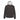 Dark ribbed back view of Dot Out Aria men's hooded jacket with white striped cuffs