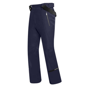 Navy blue Dot Out Trip Pant 2.0 M ski pants front view featuring zippered thigh pocket and brand logo