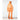 Woman wearing Goldbergh Volare W orange ski jacket and matching pants for winter sports