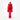 Red quilted down jacket full monochromatic ski outfit
