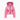 Pink quilted down jacket product shot with sheen fabric