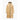 Front view of tan Goldbergh Sion long hooded down jacket with black zipper