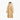 Beige Goldbergh Sion long hooded down jacket front view with hood up and pocket