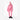 Pink cropped puffer jacket front view on model with matching ski pants