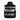 Back view of black glossy quilted down vest with horizontal stitching