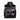 Black quilted down vest with stand-up collar and zippered pockets
