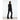 Three-quarter rear view of woman in black Goldbergh ski pants with belt and zippered vents