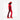 Red Goldbergh Parry ski suit side profile on model with helmet and goggles